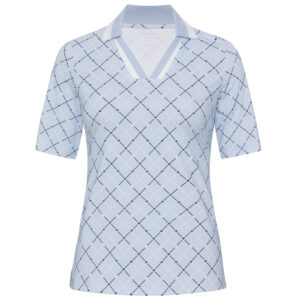 Röhnisch Essential Poloshirt Micro R Check Skyway