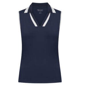 Röhnisch Essential Sleeveless Poloshirt Navy