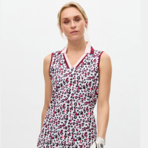 Röhnisch Essential Sleeveless Poloshirt Leo Pink/Beet