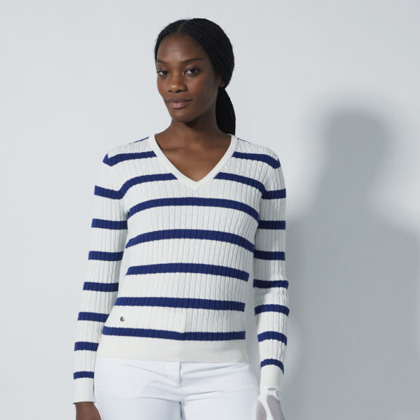 Daily Sports Stripe Madelene Pullover Power Blue