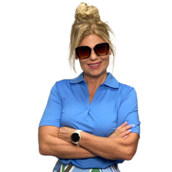 Daily Sports Bella Birdie 1/2 Sl Poloshirt Sky Blue