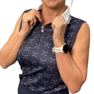 Daily Sports Clubs Sleeveless Poloshirt Navy – Bild 4
