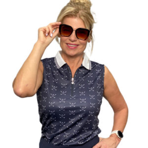 Daily Sports Clubs Sleeveless Poloshirt Navy