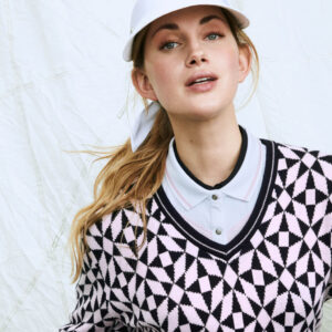 Daily Sports Jacquard Pullover Navy Pink - Afbeelding 4
