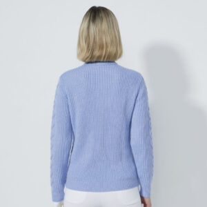Daily Sports Cable LS Pullover Lined Blue Heron - Afbeelding 2