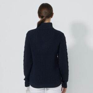 Daily Sports Cable LS Pullover Lined Navy - Afbeelding 2