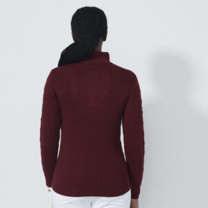Daily Sports Cable LS Pullover Lined Winery - Afbeelding 2