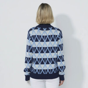 Daily Sports Argyle Half Neck Pullover Lined Navy – Bild 3