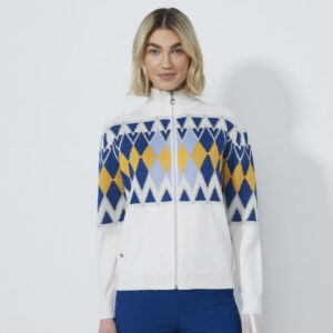 Daily Sports Placed Argyle Cardigan Lined