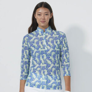 Daily Sports Breeze Printed Mesh 3/4 Sl Poloshirt