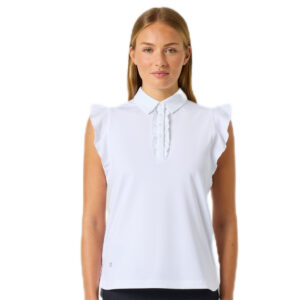 Daily Sports Frill Sleeveless Poloshirt White