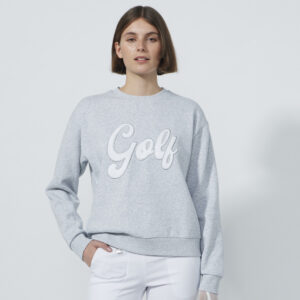 Daily Sports Embroidery Sweatshirt Pebble