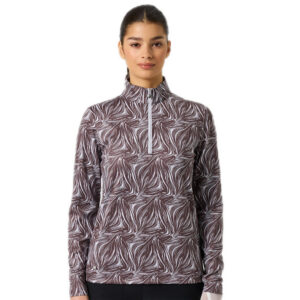 Daily Sports Print Peached Half Neck Zebra Brown