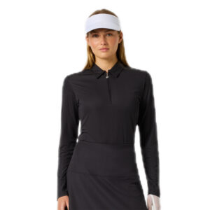 Daily Sports Ribbed LS Poloshirt Black