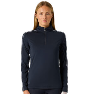 Daily Sports Piping LS Poloshirt Navy