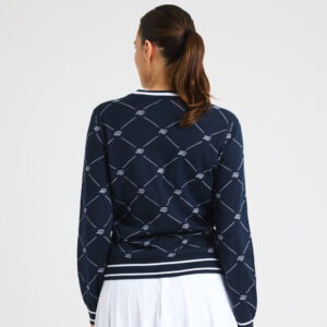 Röhnisch Adele Knitted Sweater R Check Navy – Bild 5