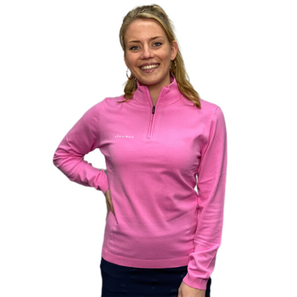 Rohnisch Kora Knitted Half Zip Fuchsia Pink
