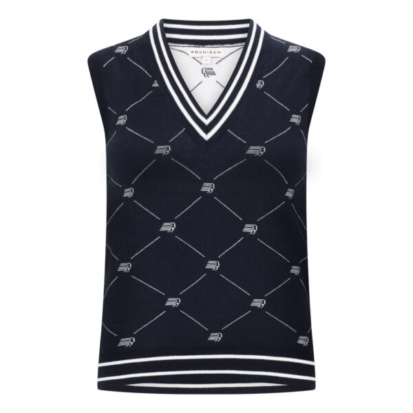 Röhnisch R Logo Vest Check Navy