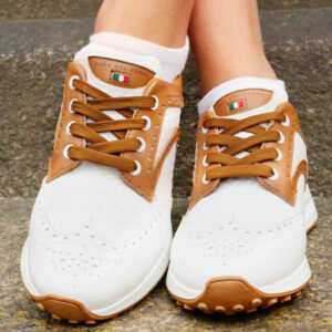 Duca del Cosma Serena Damesschoen White/Cognac - Afbeelding 2