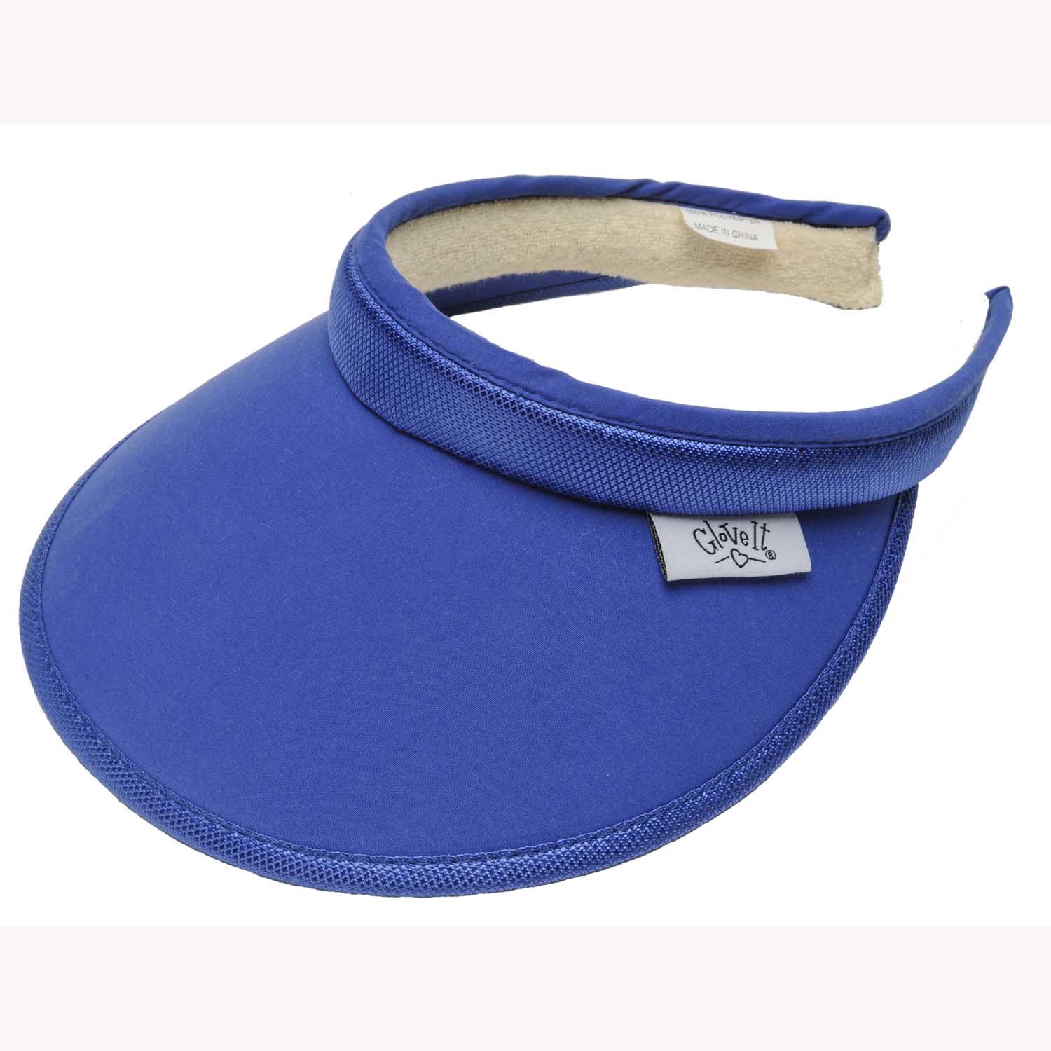 glove it solid clip visor blue