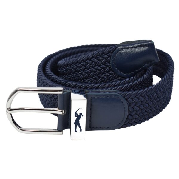Navy Stretch Golf Belt Lady Golfer Buckle