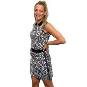 Luhta Ilmoila Mouwloze Polo zwart wit - Afbeelding 3