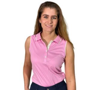 Luhta Kivisaari Mouwloos Poloshirt Pink Drink