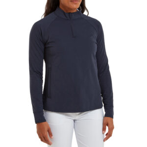 FootJoy Half-Zip Midlayer Dames Navy Logo DGC - Afbeelding 2