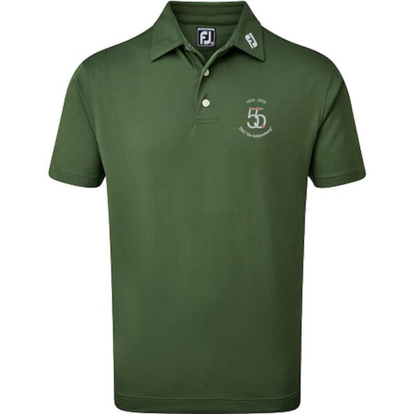 FootJoy Pique Solid Heren Poloshirt Olive Logo DGC