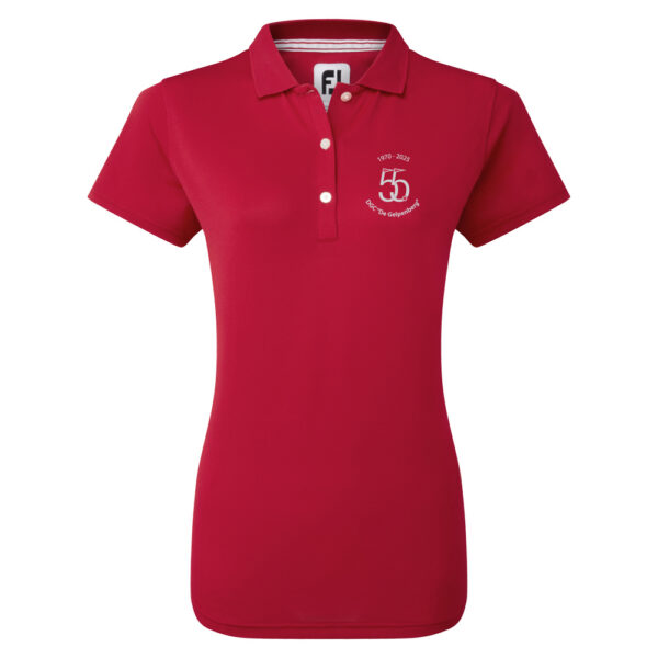 FootJoy Pique Dames Poloshirt Red Logo DGC