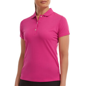 FootJoy Pique Dames Poloshirt Pink Logo DGC - Afbeelding 2