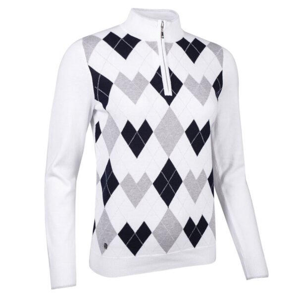 Glenmuir Bonnie Sweater White Navy