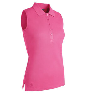 Glenmuir Jenna Mouwloos Pique Poloshirt Hot Pink