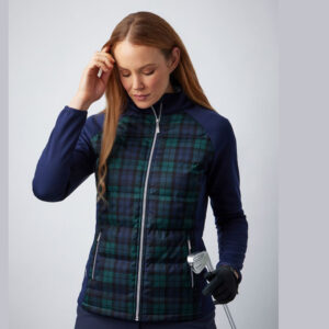 Glenmuir Samara Padded Jacket Navy/Tartan - Afbeelding 2