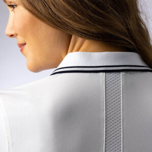 Glenmuir Stella Poloshirt White Navy – Bild 2
