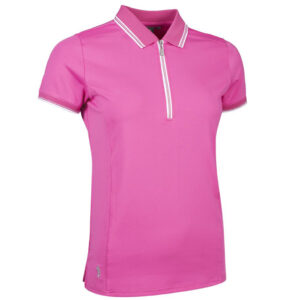 Glenmuir Stella Poloshirt Hot Pink/White