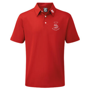 FootJoy Pique Solid Heren Poloshirt Red Logo DGC