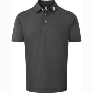 FootJoy Pique Heren Poloshirt Grey Dark Logo DGC