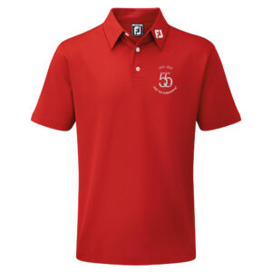 FootJoy Pique Solid Junior Poloshirt Red Logo DGC