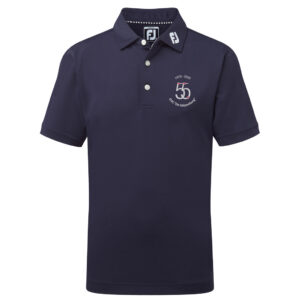 FootJoy Pique Solid Junior Poloshirt Navy Logo DGC