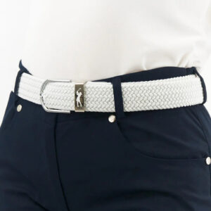 White Stretch Golf Belt Lady Golfer Buckle - Afbeelding 2
