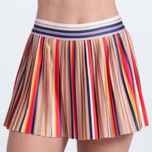 Lucky in Love Retro Stripe Pleated Skirt