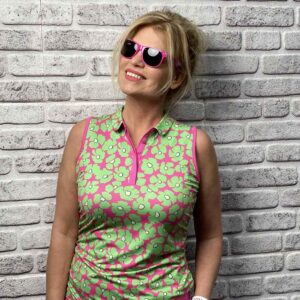 Callaway Floral Sl Polo Cheeky Pink – Bild 3