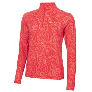Calvin Klein Quarter Zip Top Marble Print