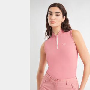 Calvin Klein Tattler Mouwloos Poloshirt Powder Pink - Afbeelding 2