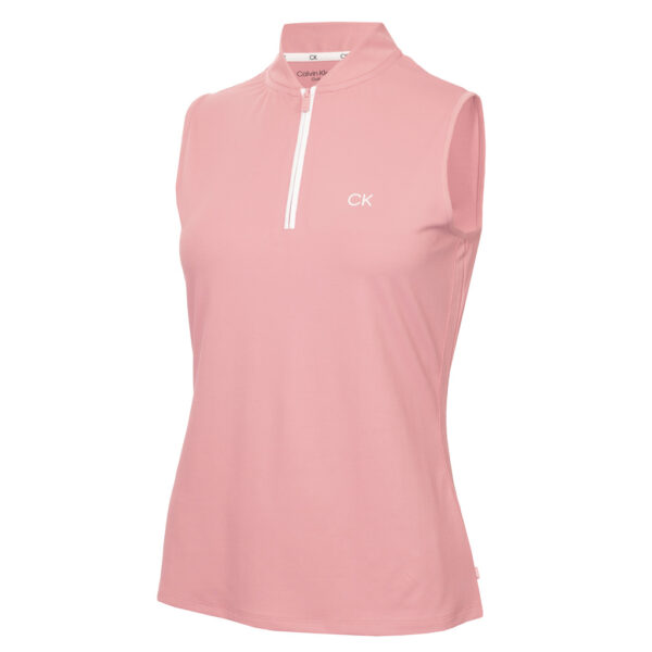 Calvin Klein Tattler Mouwloos Poloshirt Powder Pink