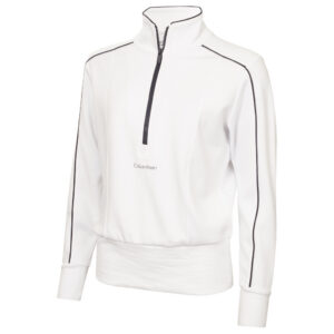 Calvin Klein Quinta Quarter Zip Top White