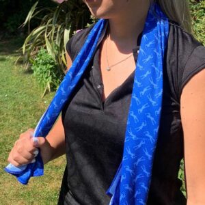 Lady Golfer Cool Scarf Towel Blue - Afbeelding 2