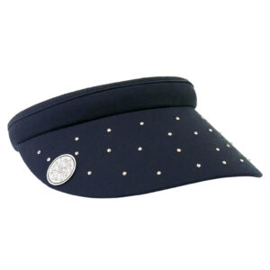 Crystal Clip Golf Visor with Ball Marker Navy