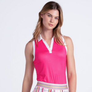 Lucky in Love Rewind Polo Tank Pink